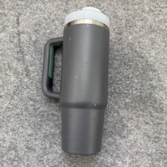 Stanley 30 oz Tumbler with Handle Straw Dark Gray Insulated - Picture 3 of 6